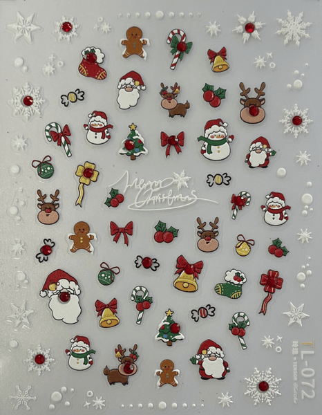 071 Pasties Christmas Crystal Decals