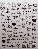 Valentines Stickers Black 2