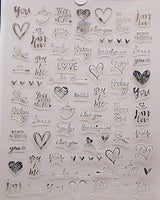 Valentines Stickers Silver