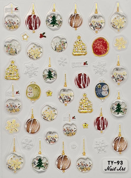 3D Christmas Ball Stickers