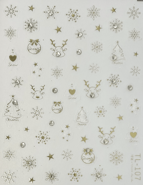 Christmas Gold & Crystal Pasties