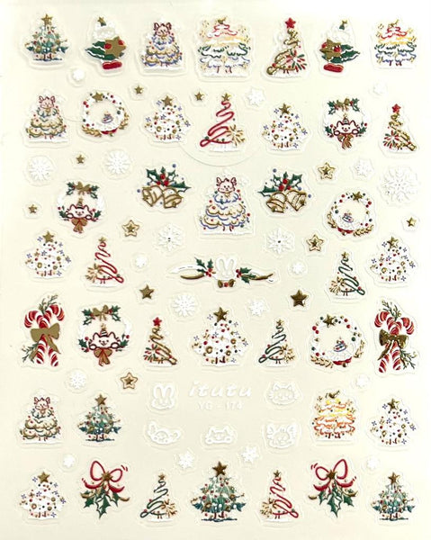 Classic Christmas w/gold Pasties