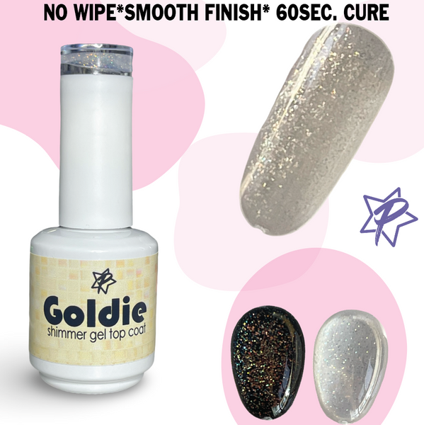 Goldie Shimmer gel topcoat