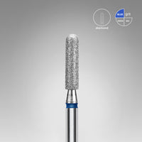 Diamond nail drill bit rounded cylinder blue EXPERT head diameter 2,5 mm / working part 10 mm
