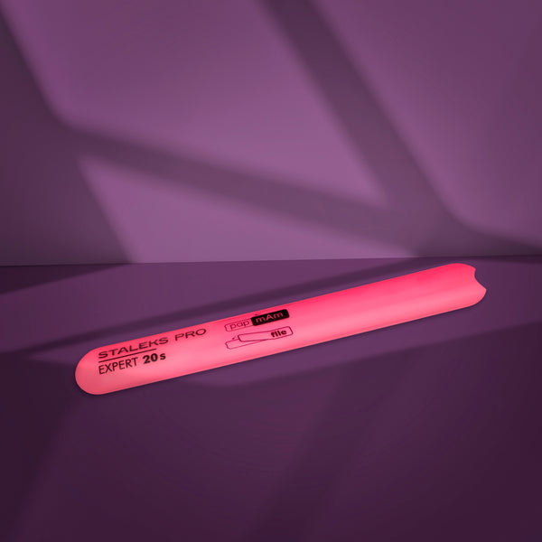 Slanted plastic nail file, straight, base EXPERT 20s (130 mm)