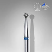 Diamond nail drill bit ball blue head EXPERT diameter 3,5 mm