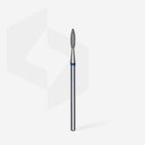 Diamond nail drill bit flame blue head EXPERT diameter 2,1 mm / working part 8 mm