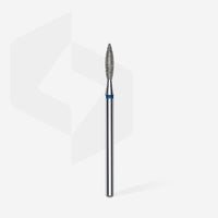 Diamond nail drill bit flame blue head EXPERT diameter 2,3 mm / working part 10 mm