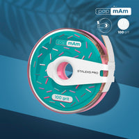Disposable white abrasive tape papmAm EXPERT in a plastic case