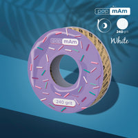 Disposable white abrasive tape papmAm EXPERT for the plastic case