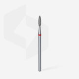 Diamond nail drill bit flame red head EXPERT diameter 2,1 mm / working part 8 mm