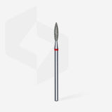Diamond nail drill bit flame red head EXPERT diameter 2,3mm / working part 10 mm