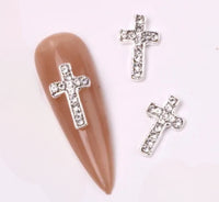 Silver cross charms