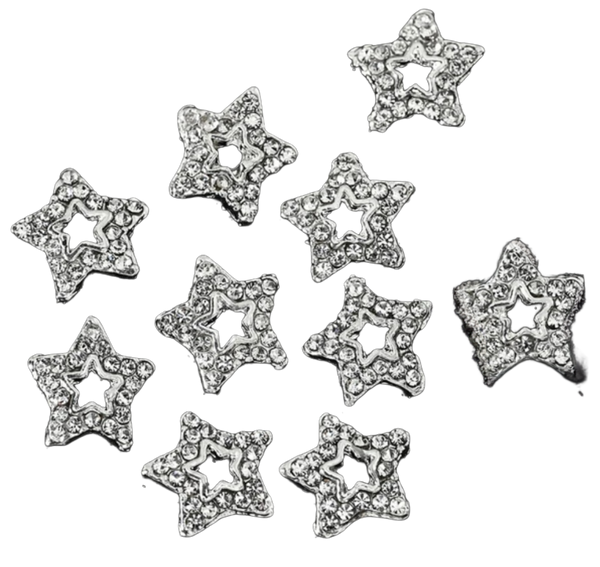 Silver star charms