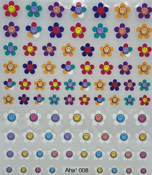 Smiley Flowers Stickers  Aha 008