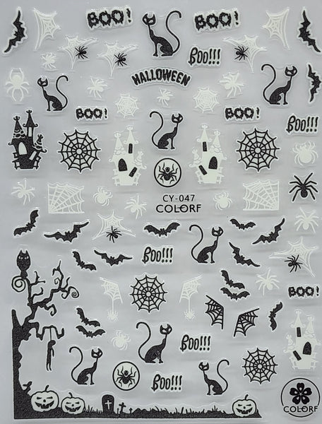 Halloween Glow in the Dark Nail Stickers cy 047