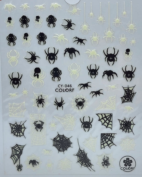 Halloween Glow in the Dark Nail Stickers cy 046