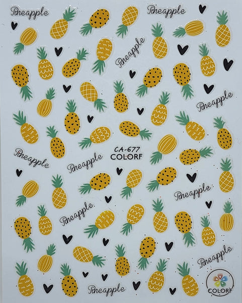 Pineapple Stickers ca 677