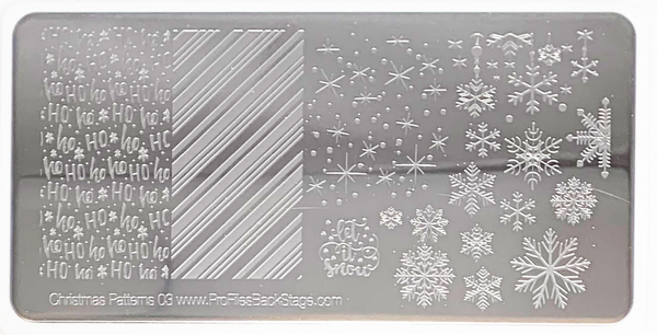 CHRISTMAS PATTERNS 3 PF STAMPING PLATE